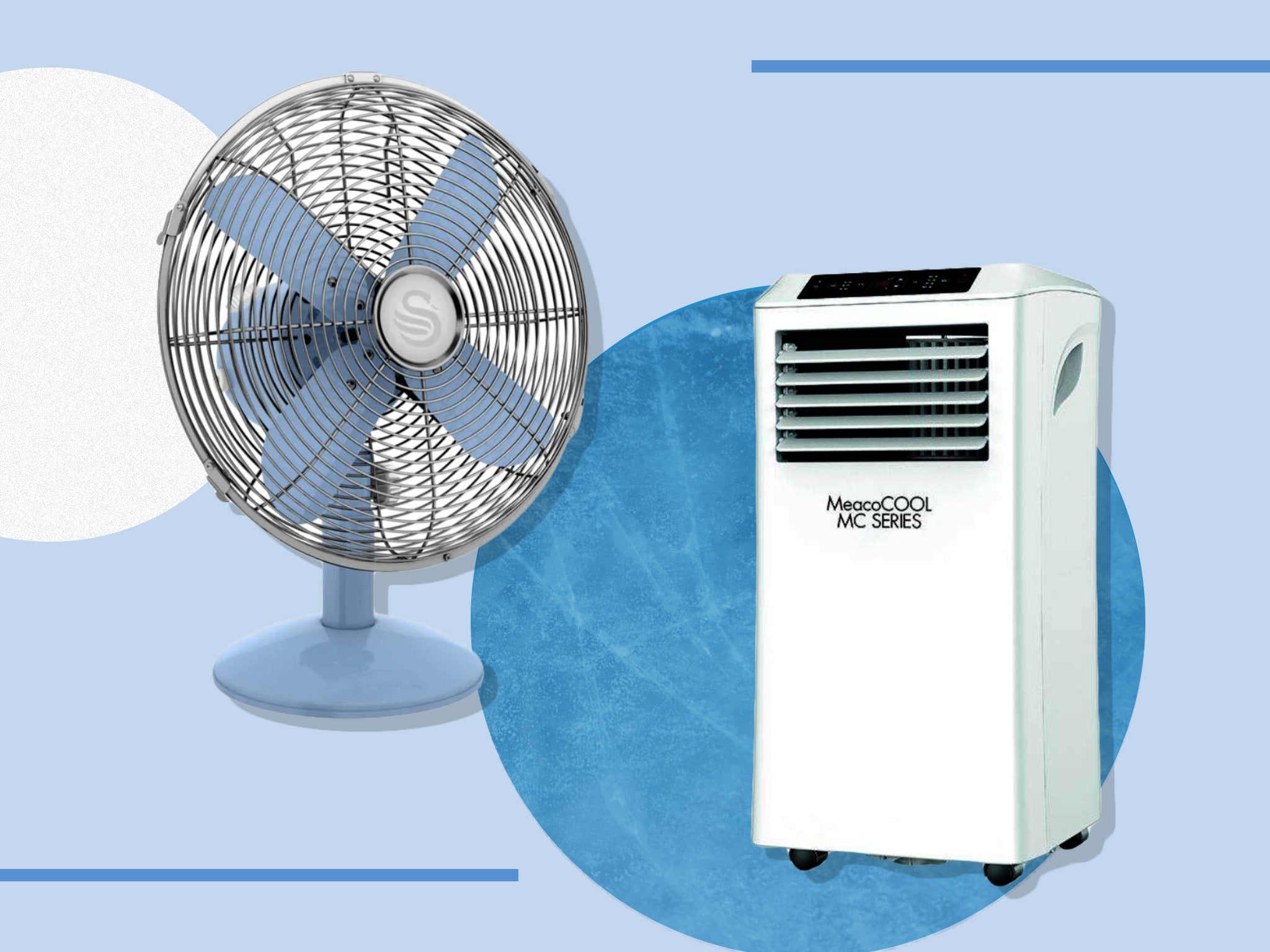 Fans that cool like air outlet conditioners